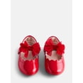 thumbnail image 3 of Wonder Nation Baby and Toddler Girls Tulle Bow Ballet Flats, 3 of 4