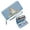 Blue, variant on GEEAD Slim Zippered Purse with Wrist Strap Credit Card Holder for Women whimsical floral scene kitten floral attire Elegant Gift for Mother's Day, Bridesmaid, Christmas Durable Polyester Lining