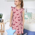 thumbnail image 4 of Fotbe Dachshund Dog Puppy Vestido de Dormir para Niñas de 3 a 10 Años, Mangas Cortas, Estilo Princesa, Pijama Camisón con Mangas Voladas-XX-Large, 4 of 6