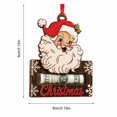thumbnail image 2 of Santa Claus Wooden Cash Gift Holder with Snowflake Design, Christmas Tree Hanging Ornament for Holiday Gift Giving, Christmas Decoration, 2 of 4