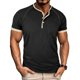 thumbnail image 1 of Tops para hombre, blusas y camisas de manga corta con cuello redondo para hombre, blusa informal de moda con botones y parches lisos, blusa de manga corta para hombre, blusa de poliéster para hombre, 1 of 7