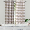 thumbnail image 1 of Coolmee Cafe Curtains 36 Inch Length Buffalo Plaid Tiers Curtains Grey Short Tier Rod Pocket Kitchen Curtain Water Resistant Half Window Curtain for Bathroom,Red/White,Set of 2, 1 of 7