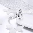 thumbnail image 5 of 925 Sterling Silver Dainty Butterfly Expandable Open Cuff Rings Adjustable Anima, 5 of 5