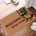thumbnail image 3 of Tapis de Porte en Polyester Imprimé de Lettres Ananas pour Entrée, Tapis pour Porche Extérieur, 3 of 6