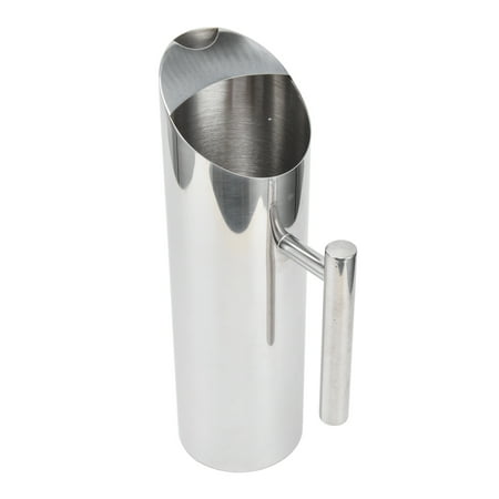 

Metal Pitcher Water Pitcher Stainless Steel Pitcher Sturdy 304 Stainless Steel Large Capacity Ergonomic Handle Heatproof Streamlined Coffee Pitcher