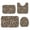 Black and Brown Leopard Print, variant on Black and Brown Leopard Print Bathroom Rug Set 4 Piece,Includes Contour,Lid Cover,Bath Mat,Non-Slip Extra Soft Absorbent Washable