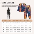thumbnail image 4 of Salouo Neon Rabbit In Archway Pattern Women's Pajamas Set Long Sleeve Button Down Sleepwear Soft Pj Lounge Sets for women 2 Piece Pjs Set with Long Pants-Large, 4 of 7