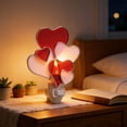 thumbnail image 4 of DAMAI Heart Valentines Night Light - Heart Valentine's Day Plug Into Wall Nightlight, 6" Stained Glass Valentines Decorations, Spring Home Decorations, 4 of 5