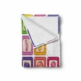 thumbnail image 2 of Educational Soft Flannel Fleece Throw Blanket, Colorful Lower Case Alphabet Blocks Kids Font Abc Cartoon Style Typography, Cozy Plush for Indoor and Outdoor Use, 60" x 80", Multicolor, by Ambesonne, 2 of 6