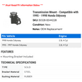 thumbnail image 2 of Transmission Mount - Compatible with 1995 - 1998 Honda Odyssey 1996 1997, 2 of 2