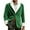 Green, variant on Men's Fuzzy Collar Blazer Winter Party Jackets Corduroy One Button Blazer Coat with Pocket XXL