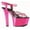 Fuchsia, variant on Ellie Shoes E-711-Solar 7" Heel Neon Womens Platform Blacklight Reactive Spikes. Fuchsia / 8