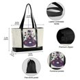 thumbnail image 2 of FORMRS Canvas Laptop Tote Bag for Women with 15.6" Computer Compartments Shoulder Handbag, Orange Astronaut Planet, 2 of 7