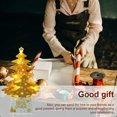 thumbnail image 4 of Tabletop Christmas Tree Light Artificial Xmas Decortaion Bedroom Night Lighting Batter Operated Glow Gift Dining Table Home Ornament Set Gold, 4 of 7
