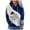 Blue, variant on asdoklhq Clearance Plus Size Christmas Clothing, Women's Print Round-Neck Pullover Tops Long Sleeve Hooded Blouse Sweatshirt