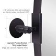 thumbnail image 3 of ANDY STAR Modern 22 x 34 Inch Oval Hanging Bathroom Mirror, Matte Black, 3 of 10
