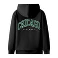 thumbnail image 5 of Women Blouses Zip up Women Jacket Pullover Sweater plus Athletic Top Long Sleeve Womens Tall Pullover Athletic Sweater Velour Tops Hooded Zip up Sweatshirt Hoodie Tunic Fashion Sweatshirt Black 4XL, 5 of 5