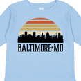 thumbnail image 4 of Inktastic Baltimore Maryland Skyline Sunset Boys or Girls Long Sleeve Toddler T-Shirt, 4 of 5