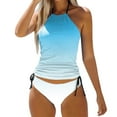 thumbnail image 1 of YDLCAFD independence Day Women's Swimwear Tankini 2 Piece Normal Swimsuit Backless 2 Piece Printing Adjustable Print Multi Color Padded Strap Bathing Suits Sexy Vacation Beach Wear, 1 of 4