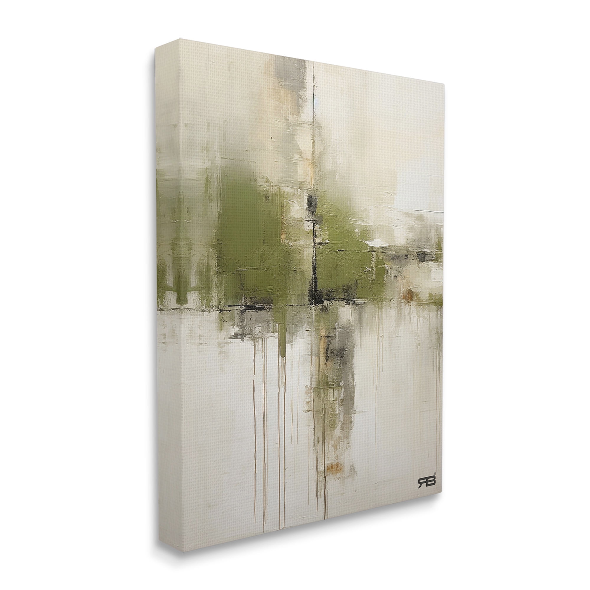 Stupell Industries Modern Paint Drip Horizon Abstract Painting Gallery Wrapped Canvas Art Print Wall Art, 24 x 30