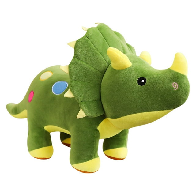 BRIGHTFUFU Precioso Triceratops de dibujos animados, animales de peluche, juguete de felpa suave para niños, regalo de juguete