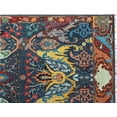 thumbnail image 3 of Ikat Black 6' X 9'Area Rug Handcrafted Motif Floral Design Oriental Traditional Design Non-Shedding Fine Wool Pile & Easy-Care Areas in Living Room Bedroom, 3 of 5