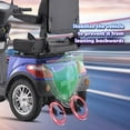 thumbnail image 5 of SKRT Large 4 Wheels Mobility Scooter (XW-E01), Electric Heavy Duty Wheelchair Device, 500 LBS Capacity for Seniors & Adults, Speed Adjust, Rear Trunk, Seat Extension, 5 of 9