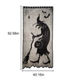 thumbnail image 2 of Halloween Decoration Skeleton Witch Bat Door Curtain Window Fringe Table Cloth, 2 of 10