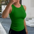 thumbnail image 2 of Fshinging 2025 Women Fashion T Shirts Solid Color Sleeveless Backless Sport Casual Slim Outfits, 2 of 4