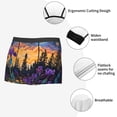 thumbnail image 3 of Wukai Cosmic Irises At Twilight Print Men’s Underwear Breathable Boxer Brief for Men,&nbsp;Moisture Wicking & Breathable-Small, 3 of 5
