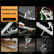 Multi-functional Multi-purpose Sword,Multitool Tactical Tool With Bottle Opener, Protractor, Dual-Scale Ruler, Fine-Grit Sander, Cord Cutter, Combination Wrench, Saw/Cutter