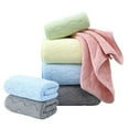 thumbnail image 4 of Xiao Hua Juego de 8 toallas de baño verdes, de 35*75 cm, de felpa coral, ultrasuaves y altamente absorbentes, ideales para la limpieza facial y corporal, el baño, el gimnasio y para viajes., 4 of 5