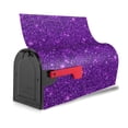 thumbnail image 2 of Daiia Purple Glitter Mailbox Cover , Magnetic Welcome Mailbox Wraps Post Letter Box Cover for Garden Yard Home Decor-25.5x21 in, 2 of 7