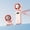Pink-As Shows, variant on Portable Handheld Fan, Transparent LED Lanyard Personal Fan, USB Rechargeable Handheld Fan for Travel Beach, 3 Wind Speeds, Silent Brushless Motor, Compact Personal Fan, Battery Operated, Mini Fan