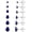 Blue, variant on 6 Pairs Stud Earrings Set, Hypoallergenic Cubic Zirconia 316L Earrings Stainless Steel CZ Earrings 3-8mm (Steel color)