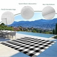 thumbnail image 4 of Fsddascl Black and White Checkered Outdoor Rug for Patio/Deck/Porch, Non-Slip Large Area Rug 5 x 8 Ft, Farmhouse Buffalo Plaid Indoor Outdoor Rugs Washable Area Rugs, Reversible Camping Rug Carpet, 4 of 5