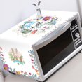 thumbnail image 1 of Microwave Oven Cover Cute Pattern Dustproof Oil Proof Machine Protector Decorative Kitchen Appliance Cover Nordic Style Simple Parts(01), 1 of 5