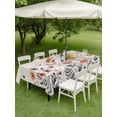 thumbnail image 4 of Outdoor Tablecloths with Umbrella Hole & Zipper, Spring Floral Tablecloth Rectangle 60x84 Inch, Elegant Pastoral Flowers Watercolor Botanical Waterproof Table Cloth, Patio/Pool/Picnic Table Covers, 4 of 8