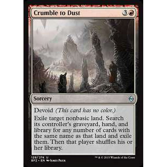 MtG Battle for Zendikar Uncommon Crumble to Dust (Foil) #128