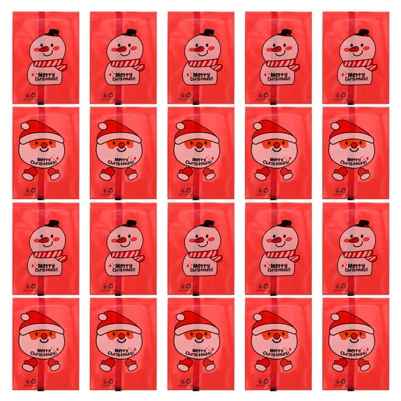 100Pcs Christmas Candy Bags Candy Wrapper Heat Seal Packaging Bags Gift Bags