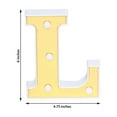 thumbnail image 3 of Efavormart 6" 3D Gold Marquee Letters 5 LED Light Up Letters Warm White LED Letter Lights - L, 3 of 10