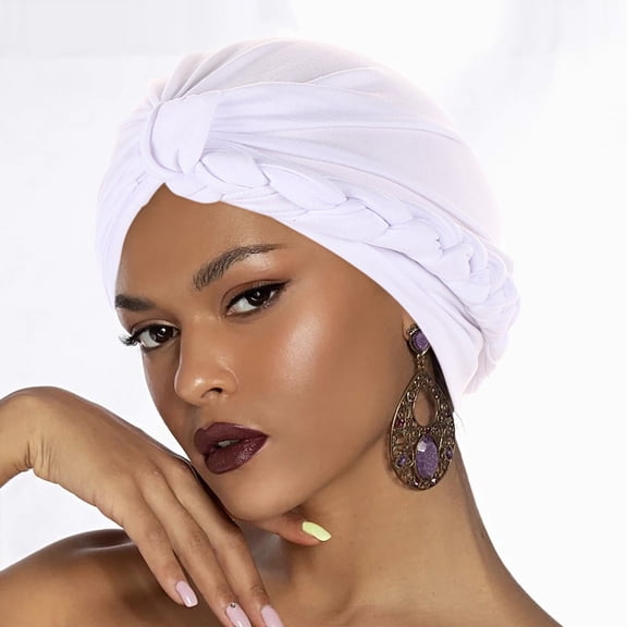 Ycuke Turbantes Para Mujer Chemo Turbans for Women Hair Scarf for Women Head Scarf for Women Head Coverings for Women Head Wraps for Cancer Patients Women Hair Turban White One Size
