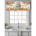 thumbnail image 2 of Thanksgiving Valances for Windows Fall Country Maple Leaf Car Pumpkin Kitchen Valance Curtain Rod Pocket Small Curtains for Cafe Bathroom Laundry Basement 54" x 18", 2 of 8