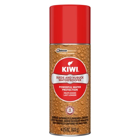 KIWI Suede & Nubuck Waterproofer Spray - Waterproof Spray for Shoes Guards Against Water and Stains (1 Aerosol), 4.25
