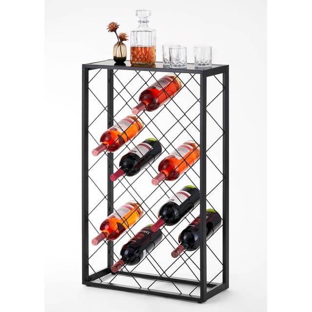 Mango Steam 1.75L Metal Wine Rack for Champagne (23 Bottle, Black)