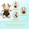 thumbnail image 2 of Rural Cow Stuffed Animals-Cute Stuffed Cow Plush with White Veil-Fluffy Cow Plush Toys-Comfortable for Birthday Gift 12.5 Inches, 2 of 4