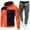 Orange, variant on Mens Sweatsuits Sets Big And Tall, Men's Tracksuits 2 Piece Outfit Casual Long Sleeve Outfits Hoodie Sweatshirt Tracksuit Oversized Jogger Sweatpants (XL,Navy)