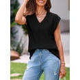 thumbnail image 3 of Suéter Saodimallsu de verano con manga corta y cuello en V para mujer, 3 of 6