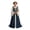 Dark Blue, variant on Girls Medieval Court Dress Long Sleeve Off Shoulder Stage Performance Gown 3-10Y