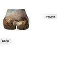 thumbnail image 5 of Naloa Three Horses Oil Painting Biker Shorts for Women Seamless Scrunch Short Women’s Yoga Shorts for Gym Running Sport Shorts - X-Large, 5 of 9